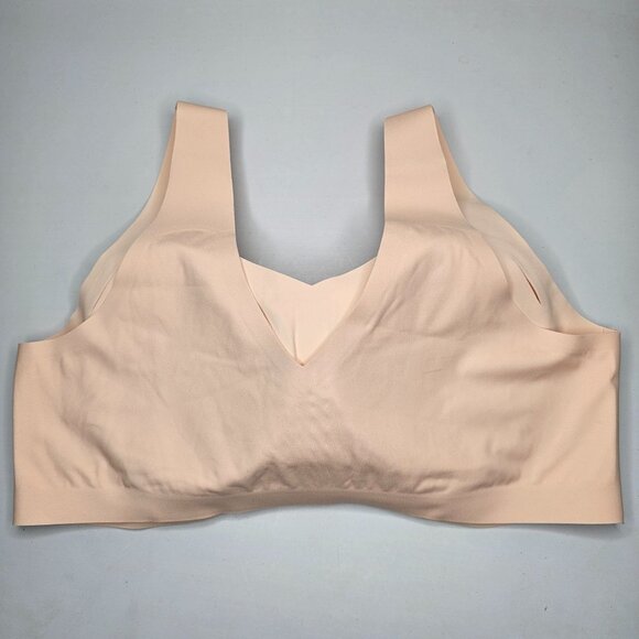Honeylove Size 2X Nude V Neck Bra Wire Free Lightly Lined Removable Cups - Picture 3 of 5